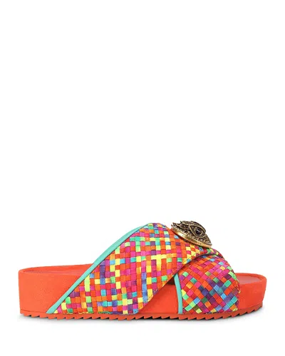 Kurt Geiger Women's Chelsea Crossover Strap Slide Sandals In Multi