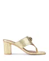 Kurt Geiger Women's Chelsea T Strap Block Heel Sandals In Open Yellow