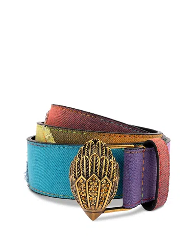 KURT GEIGER WOMEN'S DENIM RAINBOW BELT