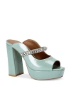 Kurt Geiger Women's Duke Embellished Platform Slide Sandals In Light Pastel