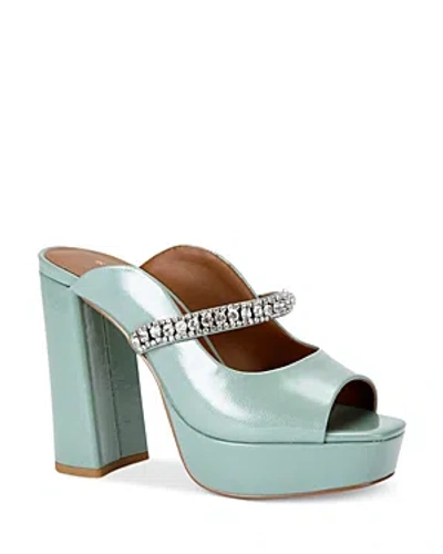 Kurt Geiger Women's Duke Embellished Platform Slide Sandals In Light Pastel