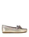 Kurt Geiger Women's Eagle Hardware Boat Moccasins In Open Grey