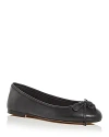 Kurt Geiger Eagle Head Leather Ballerina Shoes In Black