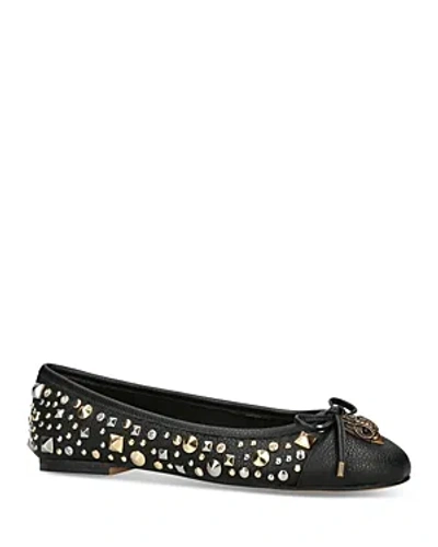 Kurt Geiger Women's Eagle Head & Bow Ballerina Flats In Black