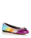 KURT GEIGER WOMEN'S EAGLE HEAD & BOW BALLERINA FLATS