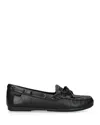 Kurt Geiger London Womens Black Eagle-embellished Leather Moccasins In Black