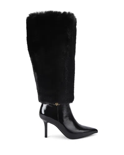 Kurt Geiger Women's Faux Fur Kensington Boots In Gray