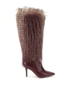 Kurt Geiger Women's Faux Fur Kensington Boots In Red