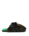 Kurt Geiger London Kensington Faux Fur Scuff Slipper In Multi