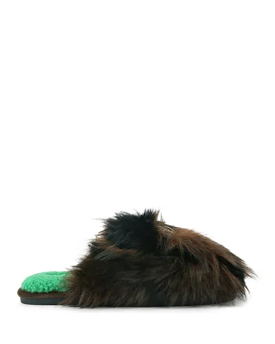 Kurt Geiger Women's Faux Fur Kensington Slippers In Brown