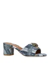Kurt Geiger Kensington Block Heel Slide Sandal In Navy
