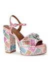 Kurt Geiger Kensington Platform Sandals In Open Pink