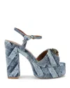 Kurt Geiger London Kensington Platform Sandal In Navy