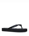 Kurt Geiger Kensington Q Two-post Rubber Flip Flops In Black
