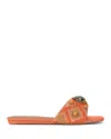 Kurt Geiger Womens Red Comb Kensington Eagle-embellished Woven Mules Eur 36 / 3 Uk In Open Red