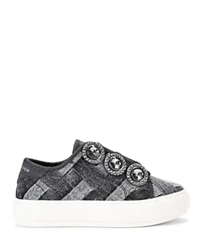 Kurt Geiger Denim Laney Octavia Sneakers In Black