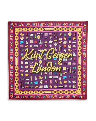 Kurt Geiger Women's London Icons Silk Scarf In Multi