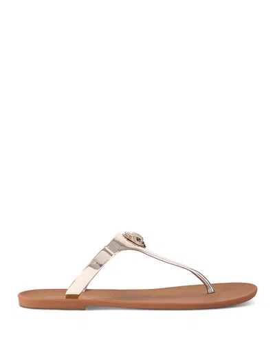 Kurt Geiger Womens Bronze Com Maddison Faux-leather Sandals Eur 38/5 Uk