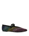 Kurt Geiger Womens Black/comb Mayfair Crystal-embellished Suede Ballet Flats Eur 37 / 4 Uk In Black
