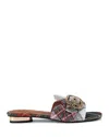 Kurt Geiger Womens  London Mayfair Rhinestone-embellished Woven Sandals In Open Miscellaneous