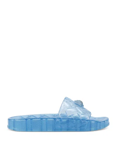 Kurt Geiger Women's Meena Eagle Jelly Slide Sandals In Blue