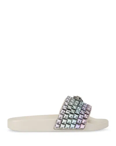 KURT GEIGER WOMEN'S MEENA EAGLE JEWEL SLIDE SANDALS