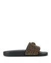 Kurt Geiger Women's Meena Eagle Slide Sandals In Gold/black