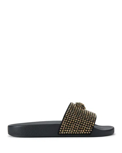 Kurt Geiger Women's Meena Eagle Slide Sandals In Gold/black