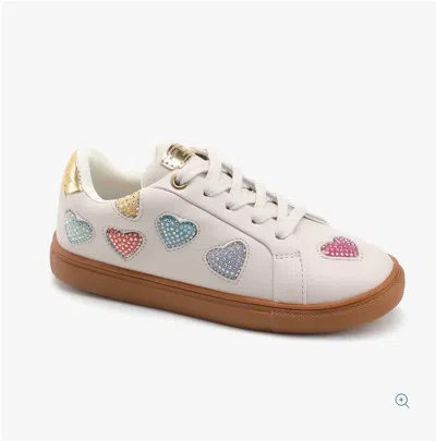 Kurt Geiger Women's Mini Lane Love Lace Sneaker In White / Rainbow