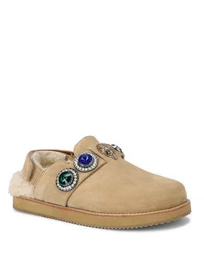 KURT GEIGER WOMEN'S OCTAVIA MULTI CHARM SHEARLING MULES