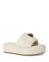 Kurt Geiger Kensingtion Puff Platform Slide Sandal In White