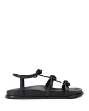 Kurt Geiger 2942300109 Womens Bow Leather Jelly Sandals In Black