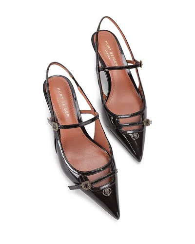 Kurt Geiger Women's Rebecca Leather Slingback Pumps In Black
