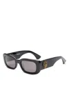 Kurt Geiger Women's Rectangle Sunglasses, 52mm In Black/smoke