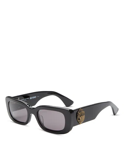 Kurt Geiger Women's Rectangle Sunglasses, 52mm In Black/smoke