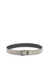 Kurt Geiger Women's Snake Embossed Leather Belt In Neutral