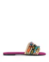 Kurt Geiger Beaded Southbank Slides In Multi