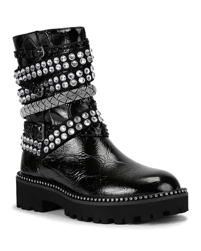 Kurt Geiger Women's Strappy Studded Boots In Black