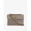 Kurt Geiger Womens Beige Kensington Woven Cross-body Bag In Sand