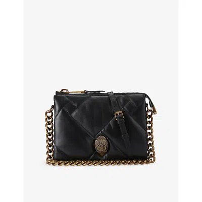 Kurt Geiger Womens Black Kensington Puff Leather Pouch Bag