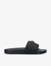 Kurt Geiger Meena Eagle Slide Sandals In Black