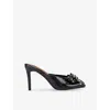 Kurt Geiger Leather Belgravia Stud Bow Heeled Mules