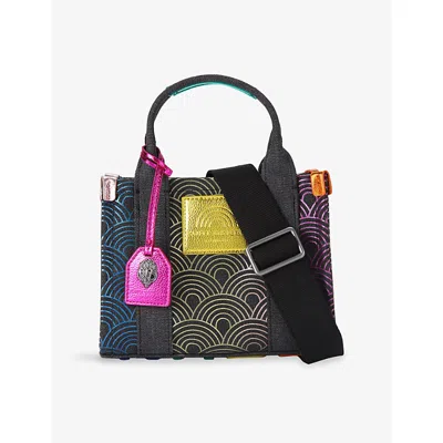 Kurt Geiger Womens Blk/other Xs Southbank Canvas Tote Bag In Black