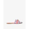 Kurt Geiger Southbank Flat Sandal In Blue Other