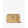 Kurt Geiger Womens Bronze Kensigton Chainmail Leather Shoulder Bag In Brown