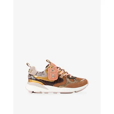 Kurt Geiger Womens Brown/oth Kurt Runner Suede Trainers Eur 40 / 7 Uk