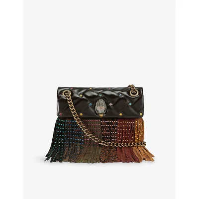 Kurt Geiger Womens Brown/oth Mini Kensington Fringed Leather Shoulder Bag