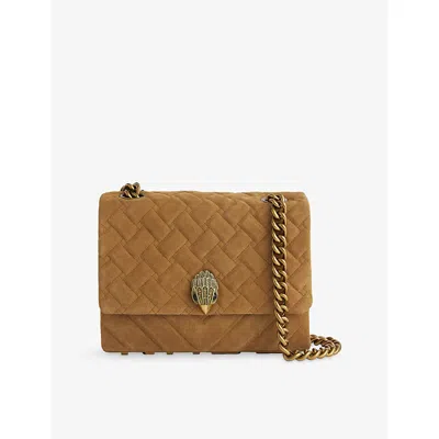 Kurt Geiger Womens Camel Kensington Kurt Large Leather Shoulder Bag In Brown