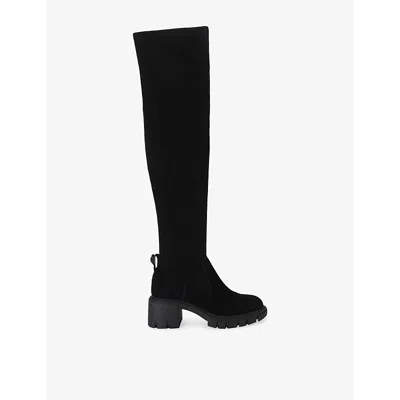 Kurt Geiger Womens Clarence Suede Over-the-knee Boots Black Eur 36 / 3 Uk