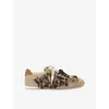 Kurt Geiger Womens Dk.brn Com Islington Suede Trainers Eur 37 / 4 Uk In Multi